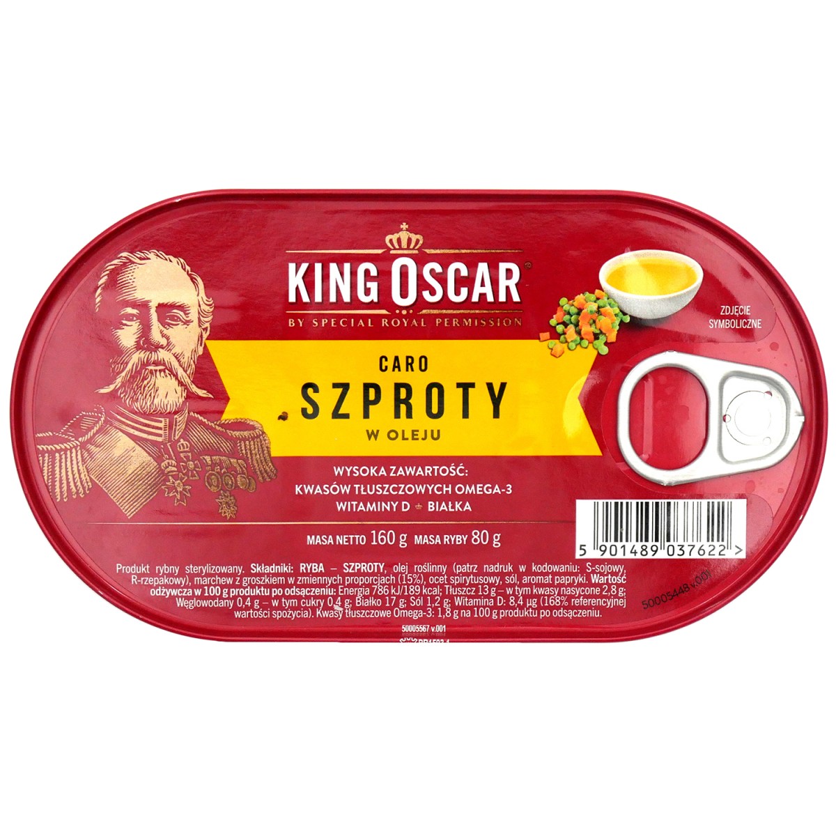 Szproty w oleju caro KingOscar 160g